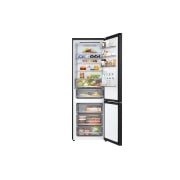 LG Kombinovaná 70cm chladnička LG | C | 465 l | Smart Invertorový kompresor | Čierna/šedá, front door open view, GBBW322CEV, thumbnail 3
