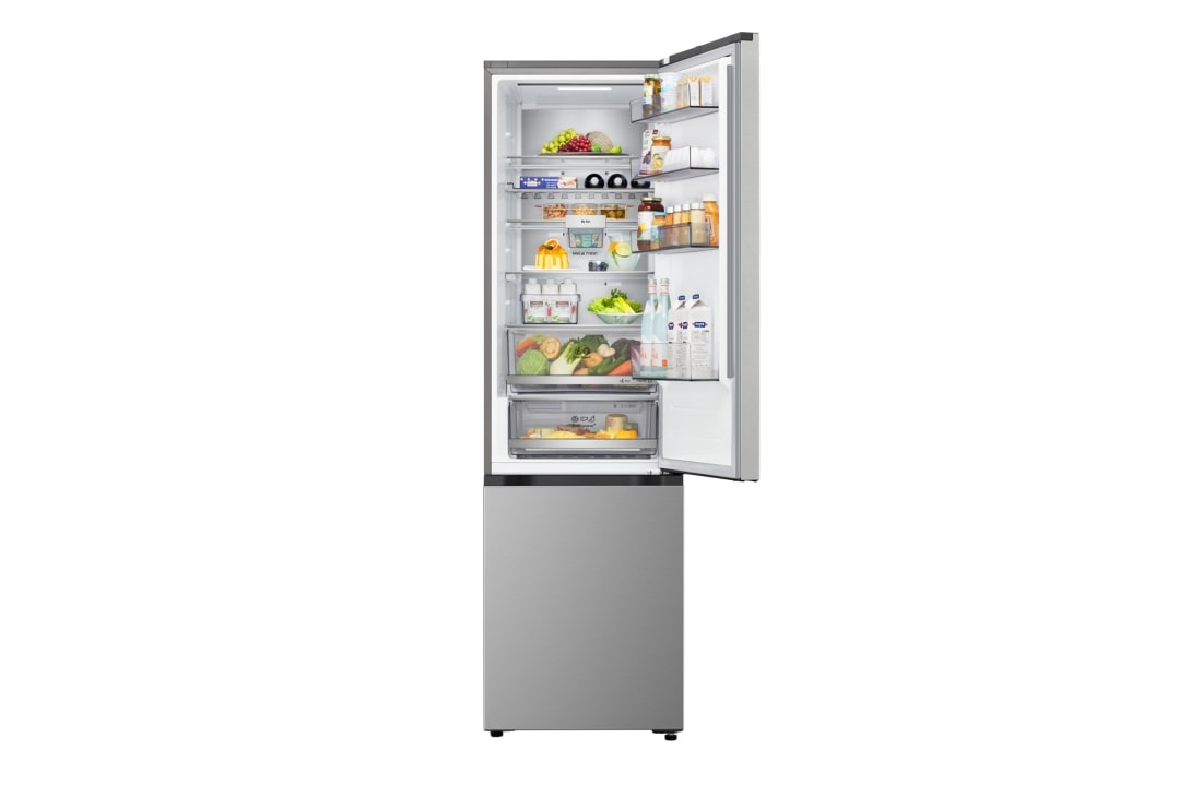 LG Kombinovaná chladnička LG | C | 333 l | Smart Invertorový kompresor | Strieborná, Horný pohľad na chladničku s mrazničkou LG (GBBW726CPY), GBBSJ1CCPY, thumbnail 9