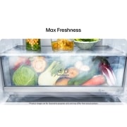 LG Kombinovaná chladnička LG | C | 375 l | Smart Invertorový kompresor | Čierna/šedá, Dolný pohľad na chladničku s mrazničkou LG (GBBW726CPY), GBBSJ2CCEP, thumbnail 10