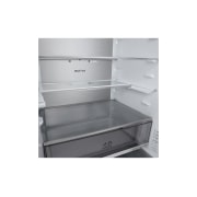 LG Kombinovaná 70cm chladnička LG | C | 465 l | Smart Invertorový kompresor | Čierna/šedá, Dolný pohľad na chladničku s mrazničkou LG (GBBW726AEV), GBBW726CEV, thumbnail 5