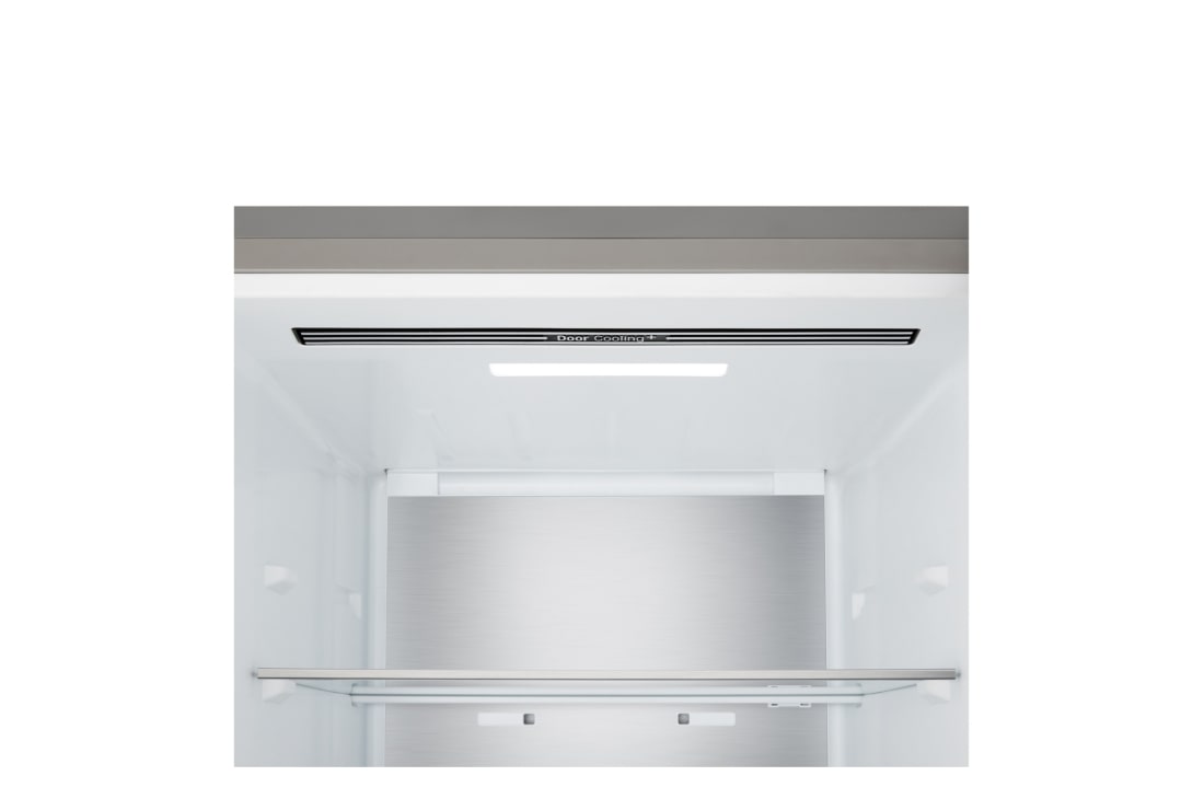 LG Kombinovaná chladnička LG | B | 375 l | Smart Invertorový kompresor | Strieborná, Chladnička s mrazničkou , predný pohľad s viditeľným ventilačným otvorom funkcie DoorCooling+™, GBBS322BPY, thumbnail 8
