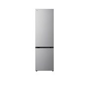 LG Kombinovaná chladnička LG | B | 375 l | Smart Invertorový kompresor | Strieborná, Chladnička so spodnou mrazničkou, pohľad spredu s matnou čiernou povrchovou úpravou, GBBS322BPY, thumbnail 1