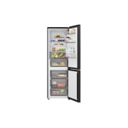 LG Kombinovaná chladnička LG | A | 333 l | Smart Invertorový kompresor | Čierna/šedá, Front door open with food, GBBS312AEV, thumbnail 3