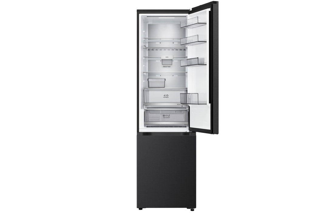 LG  Kombinovaná chladnička LG | A | 375 l | Smart Invertorový kompresor | Čierna/šedá, Horný pohľad na chladničku s mrazničkou LG, GBBS727AEV, thumbnail 7