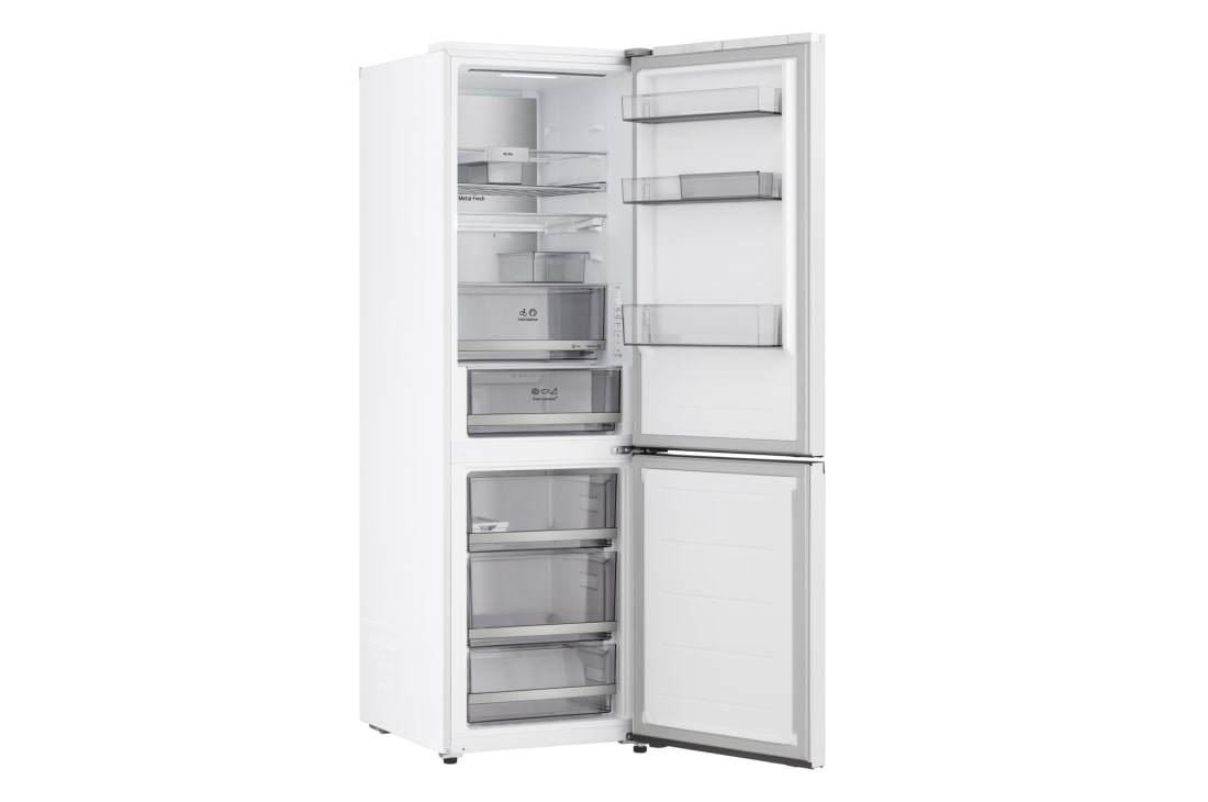 LG Kombinovaná chladnička LG | C | 333 l | Smart Invertorový kompresor | Biela, left door open, GBBS716CSW, thumbnail 12