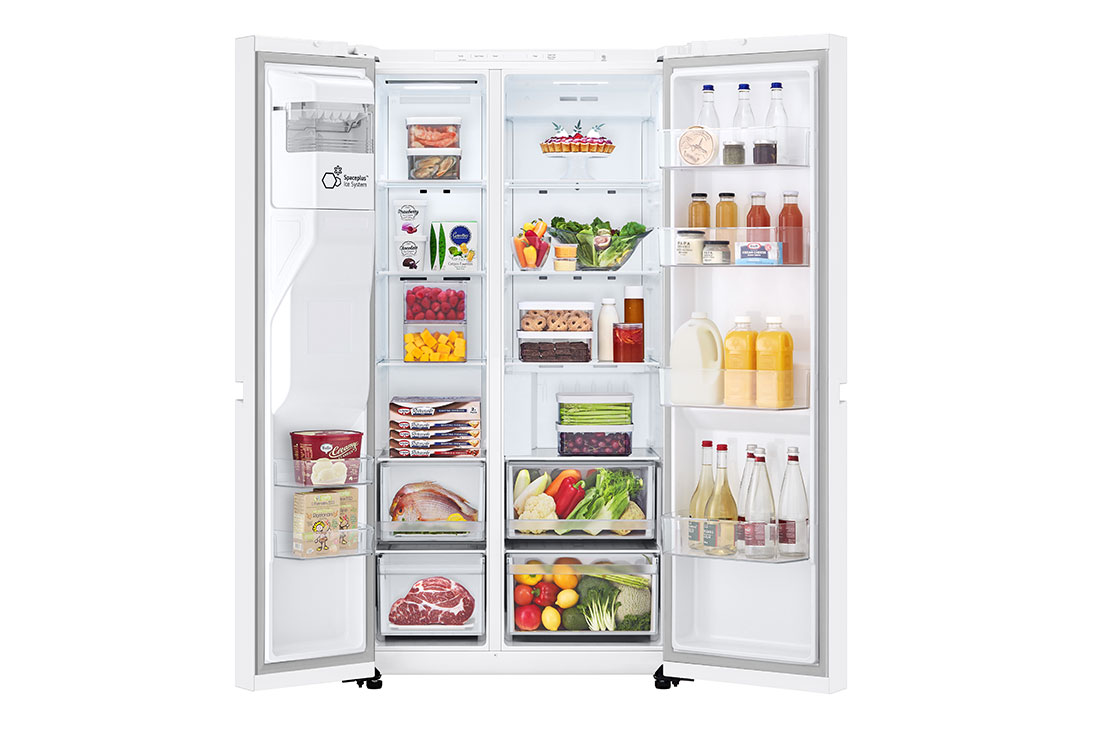 LG Americká chladnička LG | E | 638 l | Smart invertorový kompresor | Multi-Air Flow™| Biela, front open, GSLC40SWPE, thumbnail 3
