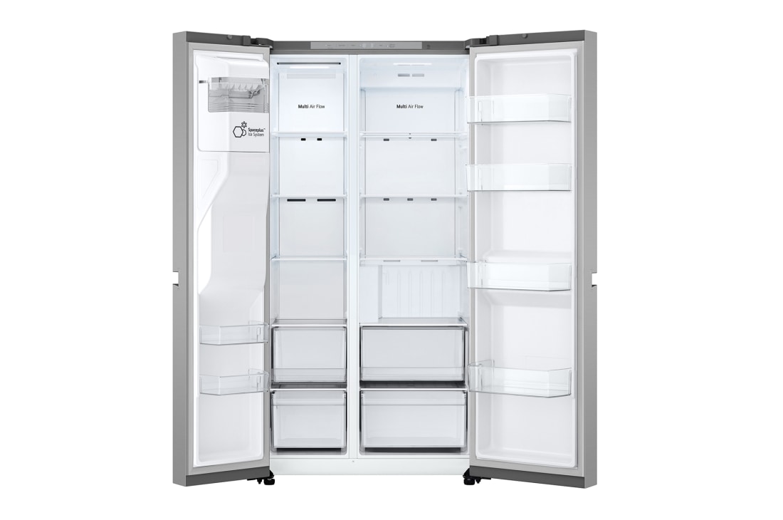 LG Americká chladnička LG | E | 638 l | Smart invertorový kompresor | Multi-Air Flow™|Strieborná, GSLC40PYPE, thumbnail 2