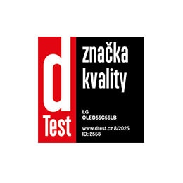 Televízor LG oled55c56lb získal ocenenie kvality dTest.
