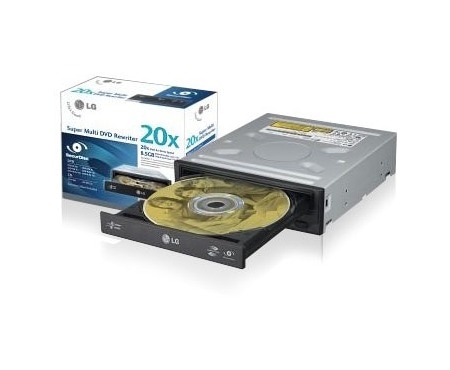 LG Interná DVD mechanika LG podporujúca zápis aj čítanie všetkých bežných CD a DVD formátov. Pripojenie cez SATA rozhranie. Mechanika je vybavená funkciou SecurDisc a technológiou LightScribe, pre popis médií., GH20LS15