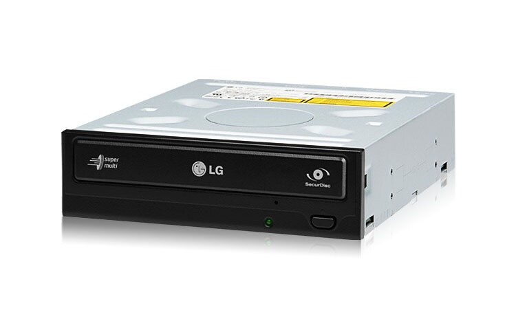 LG interná DVD mechanika podporujúca zápis DVD +R/−R až 22-násobnou rýchlosťou. Pripojenie cez SATA rozhranie. Mechanika je vybavená funkciou SecurDisc., GH22NS30, thumbnail 2