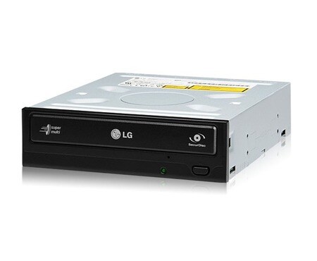 LG interná DVD mechanika podporujúca zápis DVD +R/−R až 22-násobnou rýchlosťou. Pripojenie cez SATA rozhranie. Mechanika je vybavená funkciou SecurDisc., GH22NS30, thumbnail 2