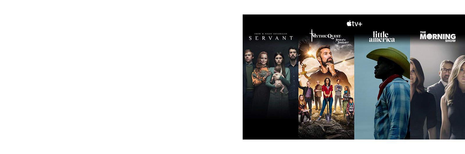 Miniatúry štyroch najobľúbenejších titulov v službe Apple TV+