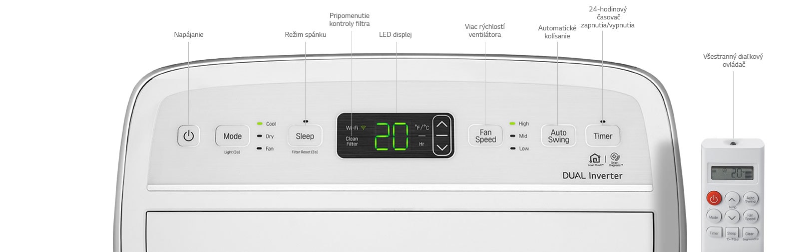 Prenosná klimatizácia LG PA11WS