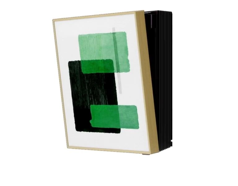 Premeňte spotrebič na umenie a vystavte si ľubovoľné umelecké dielo na displeji s dreveným rámom.