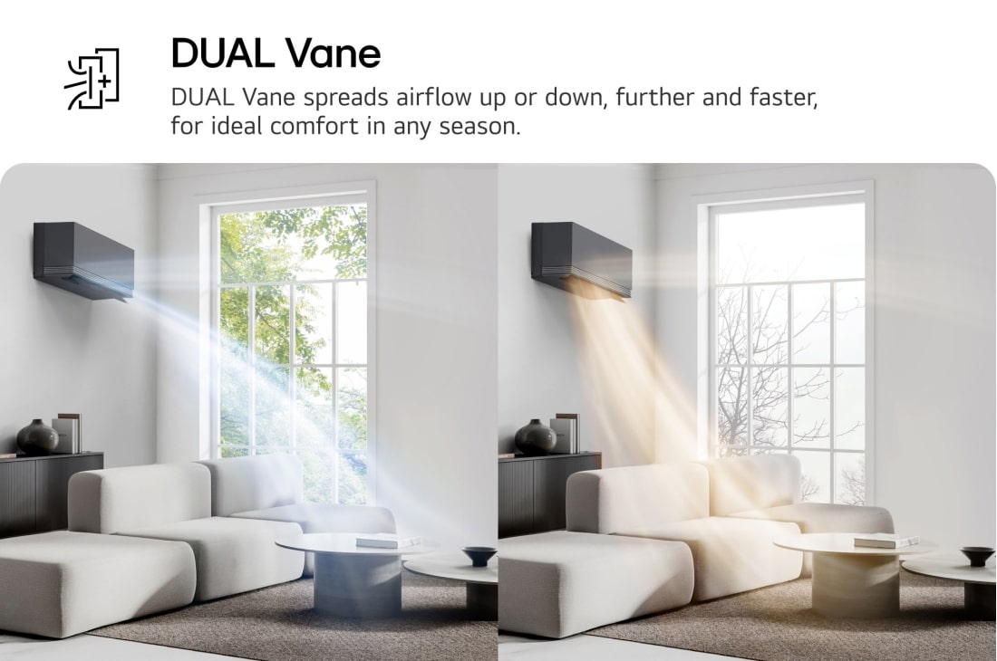 LG 2,5 kW ARTCOOL™ AI Air Single Split klimatizácia, Obrázok ukazujúci funkciu All Cleaning klimatizácie LG. Vizuál zvýrazňuje proces vnútorného čistenia, so záberom zblízka ukazujúcim odstraňovanie nečistôt a mikróbov. Text znie: „All Cleaning. Údržba , AA09SP, thumbnail 5