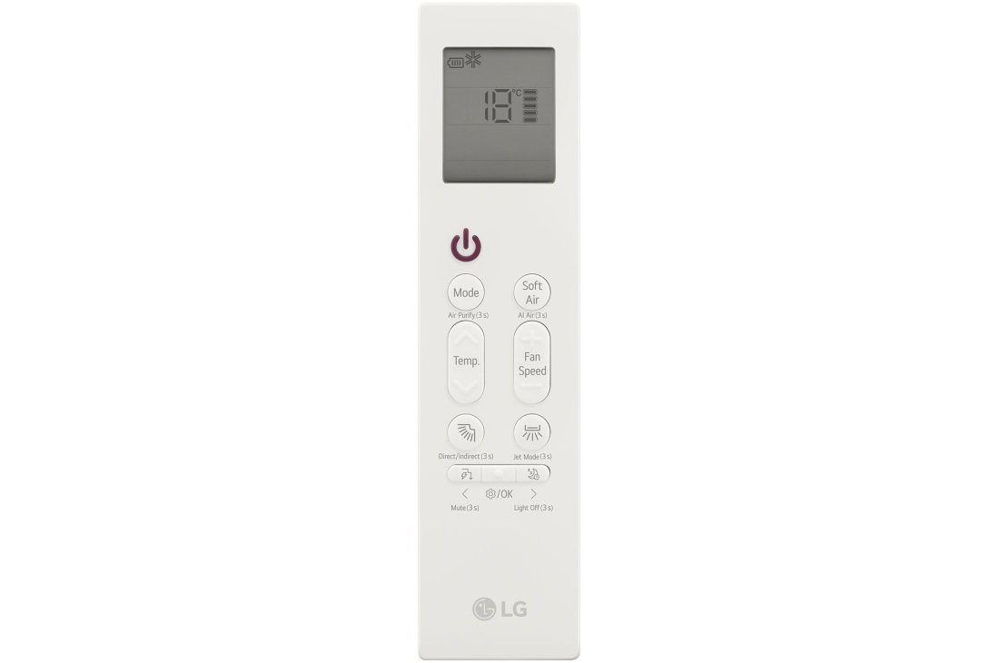 LG 2,5 kW ARTCOOL™ AI Air Single Split klimatizácia, Diaľkové ovládanie klimatizácie LG s displejom a tlačidlami, AA09SP, thumbnail 13