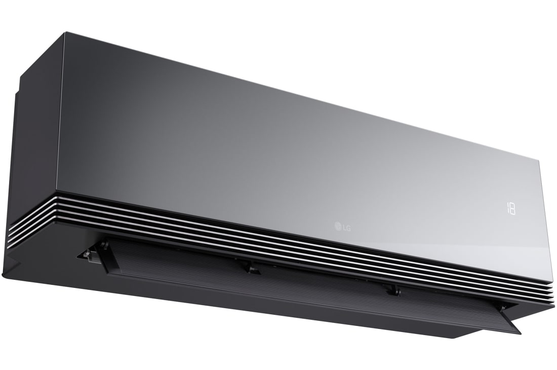 LG 3,5 kW ARTCOOL™ AI Air Single Split klimatizácia, Bočný pohľad zblízka na AI klimatizáciu LG zvýrazňujúci detaily jej lamely, AA12SP, thumbnail 10