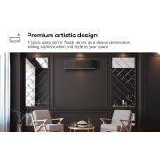 LG 3,5 kW ARTCOOL™ AI Air Single Split klimatizácia, Klimatizácia LG Dual Vane umiestnená v obývačke. Studený vzduch prúdi nahor naľavo, teplý vzduch dolu naľavo. Sprievodný text znie: „DUAL Vane šíri prúd vzduchu nahor alebo nadol, ďalej a rýchlejšie, , AA12SP, thumbnail 3