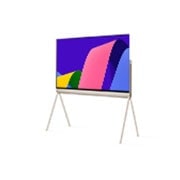 LG OLED | Objet Collection Posé, Pohľad spredu na televízor Posé pod uhlom 45 stupňov., 48LX1Q3LA, thumbnail 2