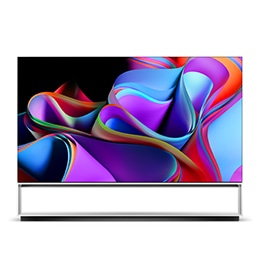 Pohľad spredu na model LG OLED Z3.