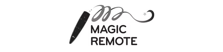 Logo s čmárajúcim perom a slovami Magic Remote.