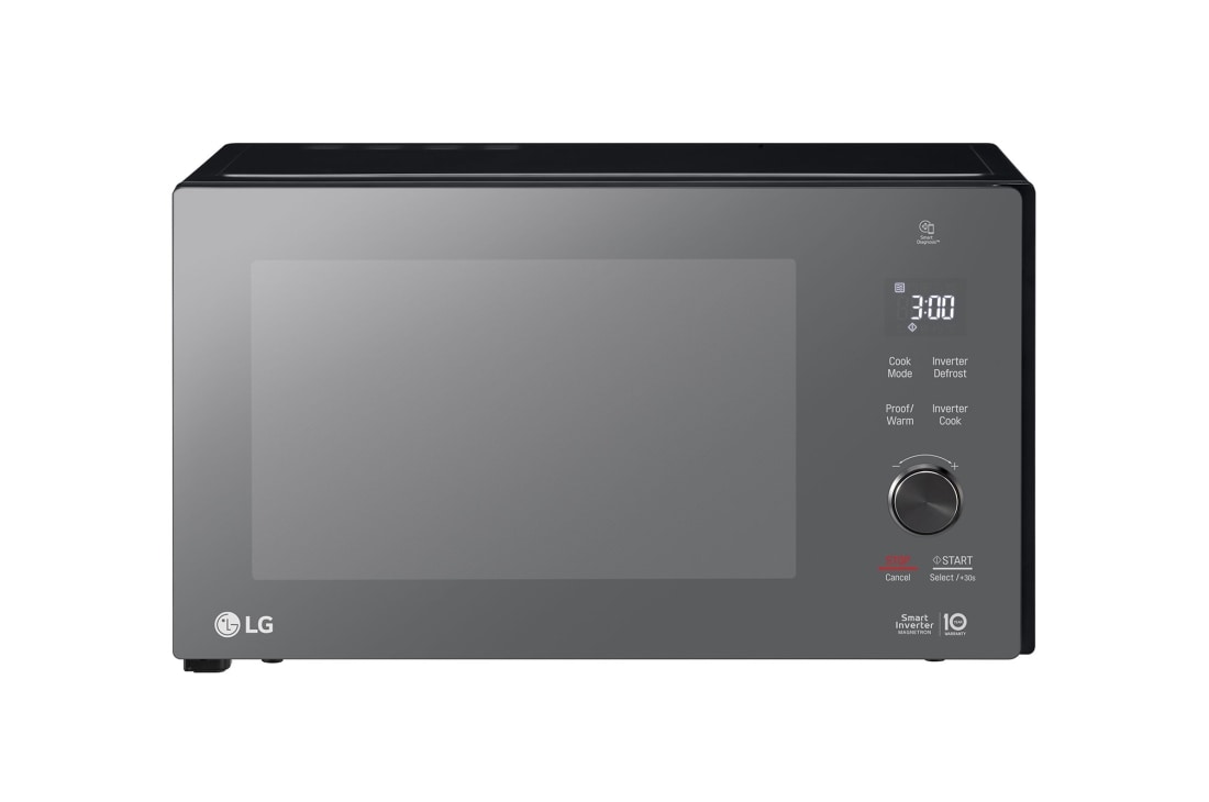 LG Mikrovlnná rúra s grilom| Objem 25 l | Smart Inverter Magnetron | EasyClean ™ povrch | Gril s kremíkovým výhrevným telesom, Front View, MH6565DPR