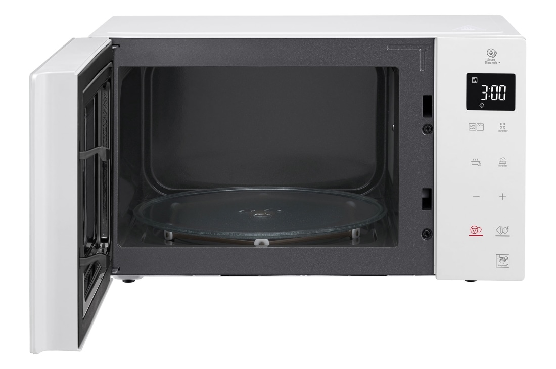 LG 25L EasyClean™ Mikrovlnná rúra s grilom, Biela, Front View door open, MH6535GIH, thumbnail 2