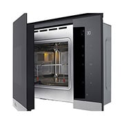 LG 25L Auto Cook Mikrovlnná rúra s grilom, Čierna/strieborná, Side Perspective , MG7Z2593D, thumbnail 4