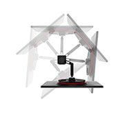 LG 27-palcový ergonomický herný monitor Nano IPS UltraGear™ s&nbsp;časom odozvy (GtG) 1&nbsp;ms, Pohľad na monitor zhora pri nastavovaní sklopenia, 27GN880-B, thumbnail 6