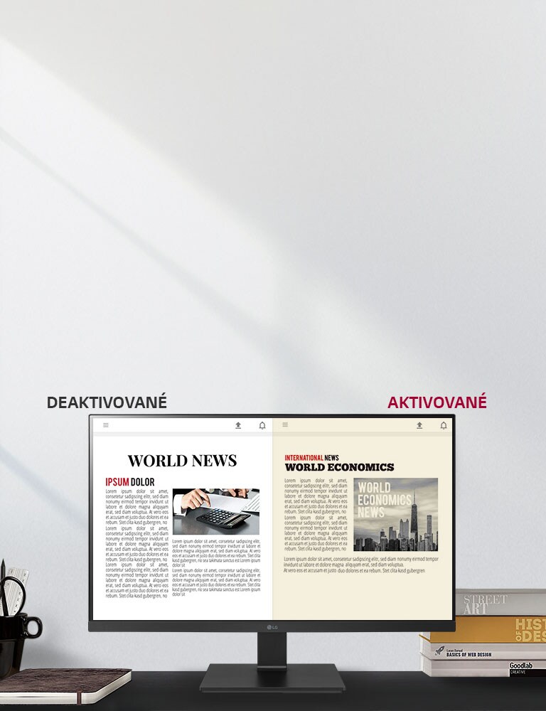 Menej modrej farby, väčšie vizuálne pohodlie