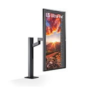 LG 27-palcový monitor IPS s&nbsp;rozlíšením UHD 4K Ergo s&nbsp;rozhraním USB-C™, pohľad zboku na monitor natočený o&nbsp;90˚, 27UN880-B, thumbnail 10
