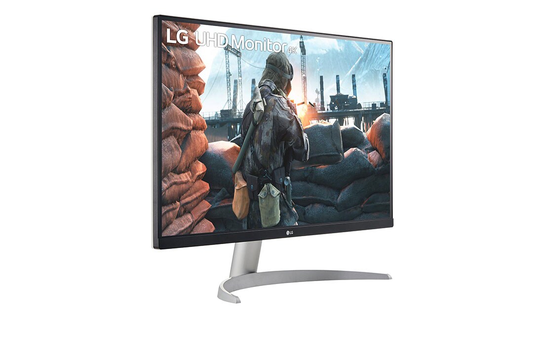 LG 27'' LG UHD monitor s IPS displejom, pohľad z&nbsp;perspektívy, 27UP600-W, thumbnail 4