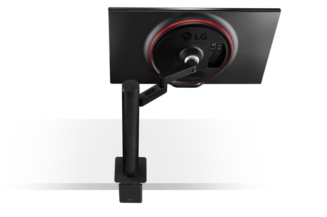LG 27'' LG UltraGear monitor s IPS displejom, bočný pohľad zozadu so stojanom monitora vytiahnutým doprava, 27GN88A-B, thumbnail 15