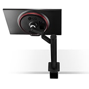 LG 27'' LG UltraGear monitor s IPS displejom, bočný pohľad zozadu so stojanom monitora vytiahnutým doľava, 27GN88A-B, thumbnail 14