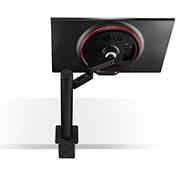 LG 27'' LG UltraGear monitor s IPS displejom, bočný pohľad zozadu so stojanom monitora vytiahnutým doprava, 27GN88A-B, thumbnail 15