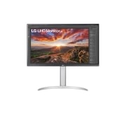 LG 27-palcový monitor IPS s&nbsp;rozlíšením UHD 4K a&nbsp;technológiou VESA DisplayHDR™&nbsp;400, pohľad spredu, 27UP850-W, thumbnail 1