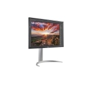 LG 27-palcový monitor IPS s&nbsp;rozlíšením UHD 4K a&nbsp;technológiou VESA DisplayHDR™&nbsp;400, pohľad z&nbsp;perspektívy, 27UP850-W, thumbnail 4