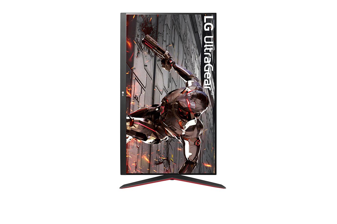 LG 31.5'' LG UltraGear monitor s VA displejom, pohľad spredu s&nbsp;obrazovkou otočenou o&nbsp;+90&nbsp;stupňov, 32GN650-B, thumbnail 9