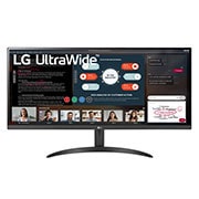 LG 34'' LG UltraWide monitor s IPS displejom, pohľad spredu, 34WP500-B, thumbnail 1