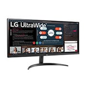 LG 34'' LG UltraWide monitor s IPS displejom, Pohľad zboku +15 stupňov, 34WP500-B, thumbnail 3
