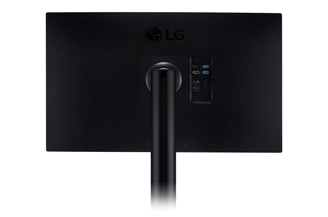 LG 27-palcový monitor QHD Ergo IPS s USB Type-C™, Detailný bočný pohľad zozadu so stojanom monitora v strede, 27QN880-B, thumbnail 12
