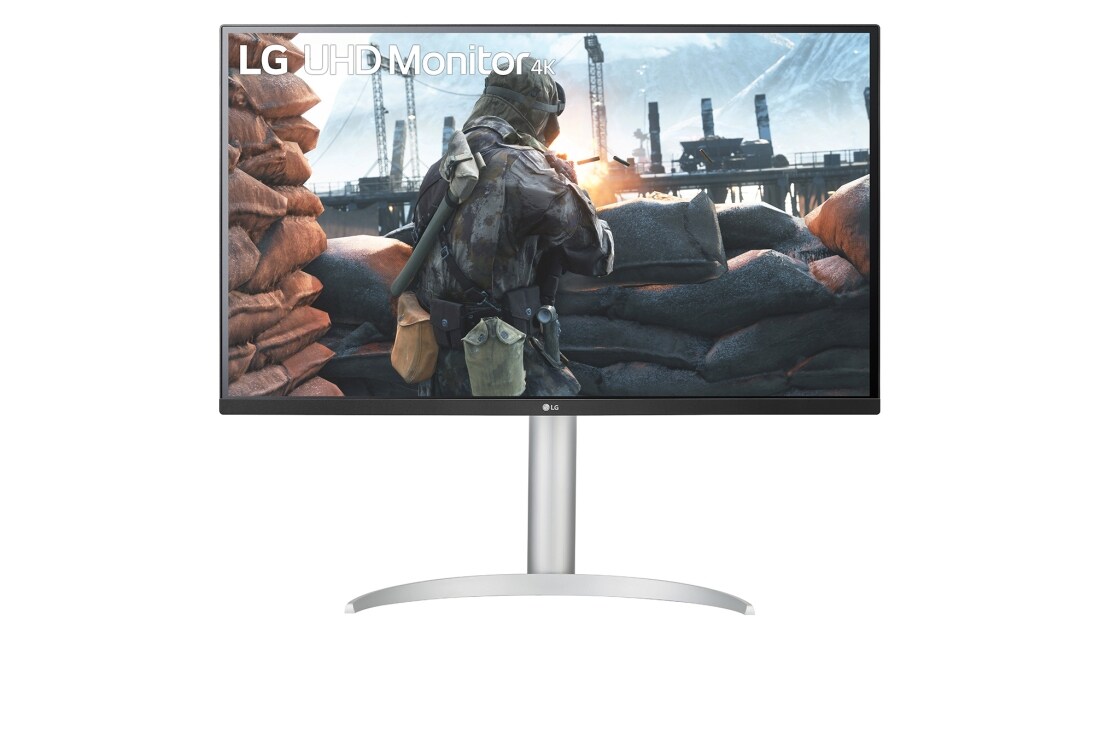 LG 31,5-palcový monitor s rozlíšením UHD 4K (3840 x 2160) a rozhraním USB-C™, pohľad spredu, 32UP550-W