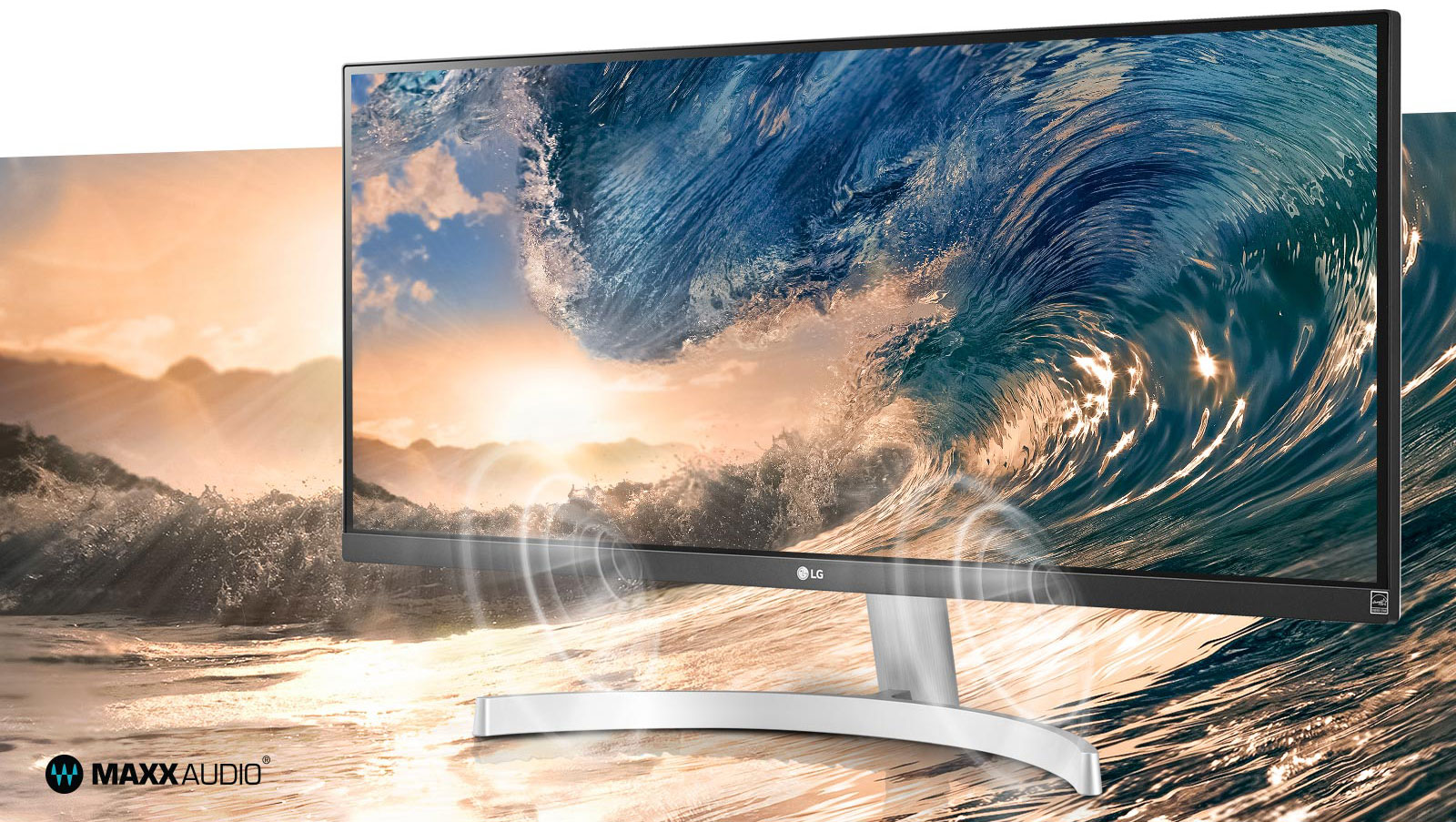 Obklopujúce zvukové vlny vďaka aplikácii MaxxAudio.