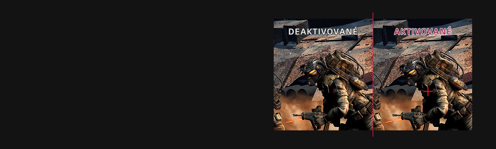Funkcia Crosshair: DEAKTIVOVANÉ VS AKTIVOVANÉ