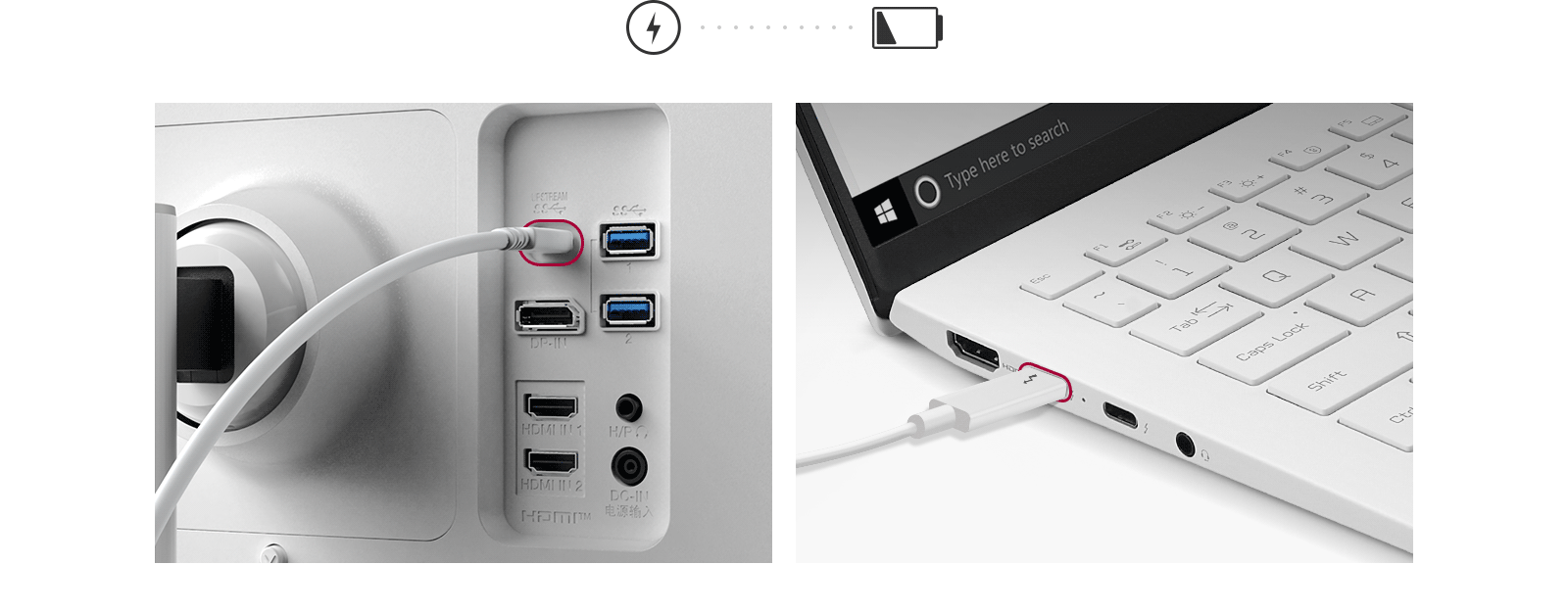 môžete napájať monitor a zároveň nabíjať pripojený laptop (až 90&nbsp;W).