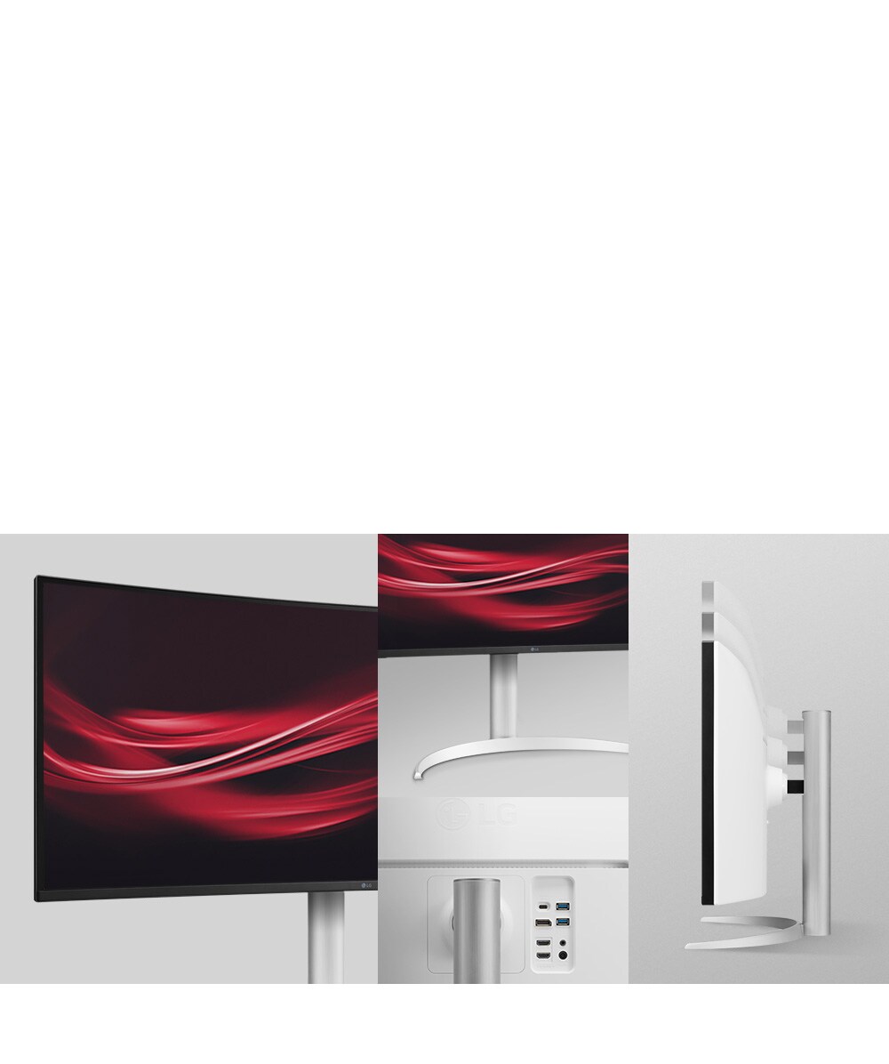 Ergonomický dizajn so stojanom s&nbsp;montážou na jedno zacvaknutie a&nbsp;možnosťou nastavenia výšky a&nbsp;náklonu.