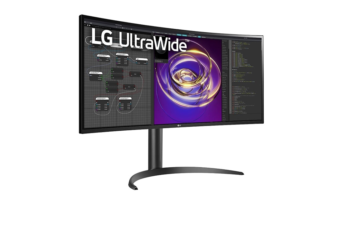 LG 34-palcový zakrivený monitor UltraWide™ s pomerom strán 21 : 9 a rozlíšením QHD (3440 × 1440), Pohľad z perspektívy, 34WP85C-B, thumbnail 4