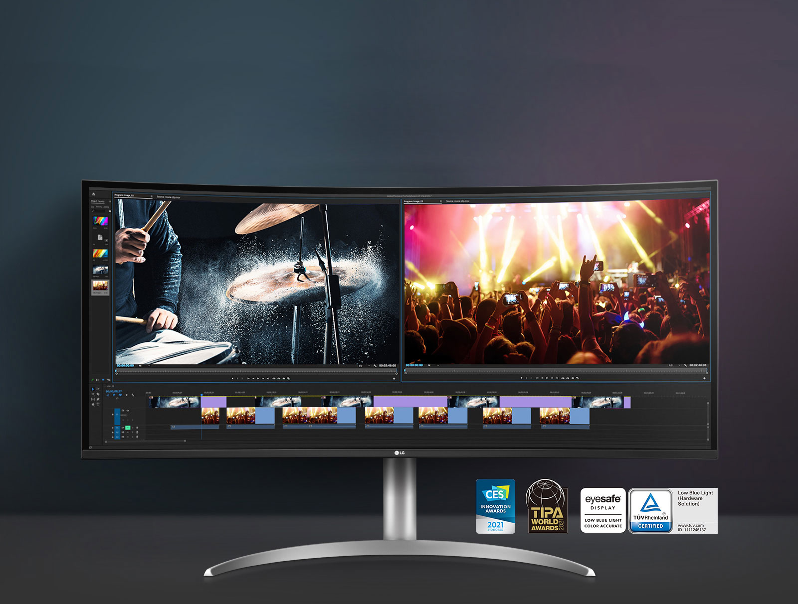 Zakrivený monitor LG UltraWide™: Väčší displej, väčšia kreativita