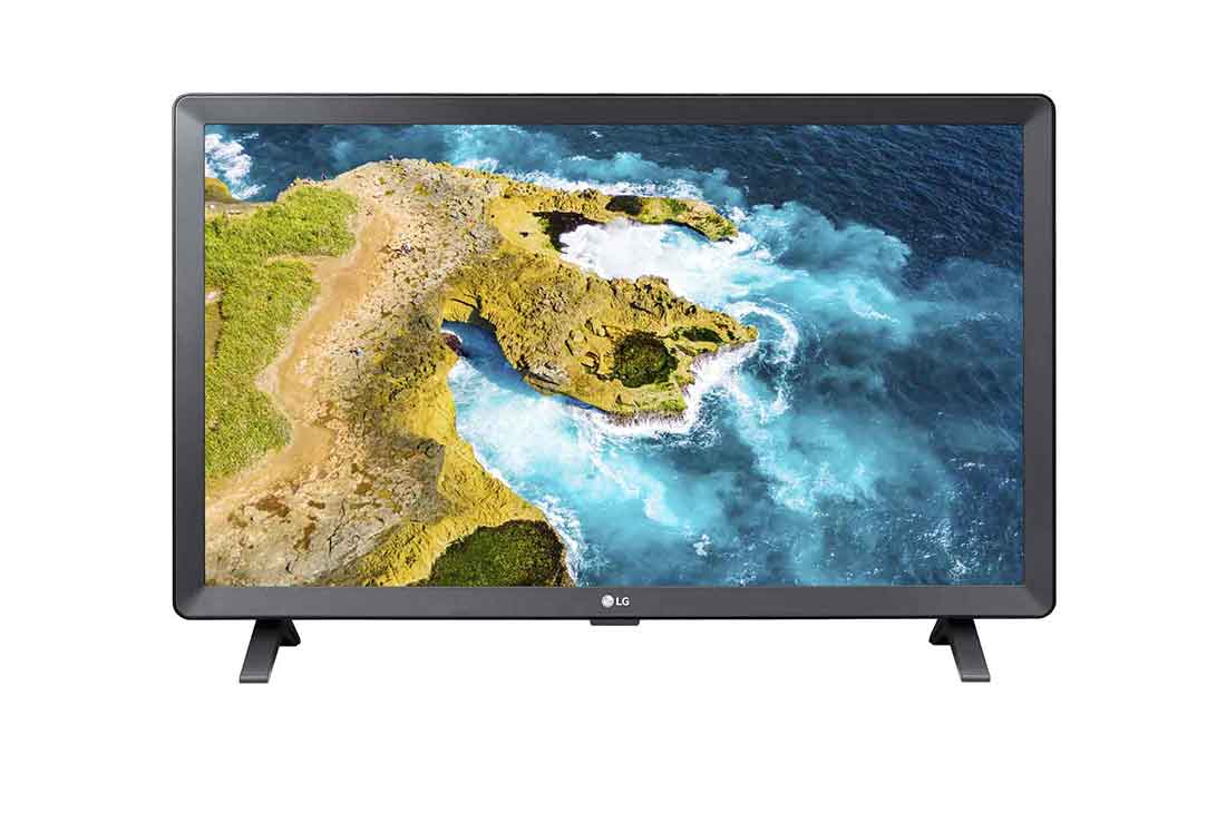 LG 23,6-palcový LED TV monitor s podporou rozlíšenia HD, pohľad spredu, 24TQ520S-PZ