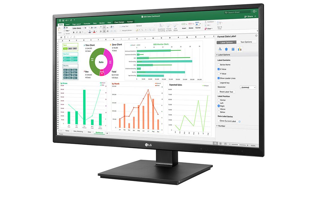 LG 23,8-palcový monitor IPS s rozlíšením Full HD, pohľad zboku +15 stupňov, 24BN550Y-B, thumbnail 2